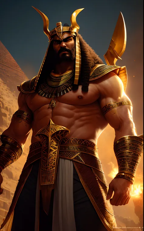 a portrait of an angry, egypt god, intricate outfit, epic realistic, kit, aesthetic, cinematic, insane details, hyperdetailed, dimmed colors, muted colors, film grainy, slate, lut, spooky, vignette, tomb inside, mugshot, art by rutkowski,