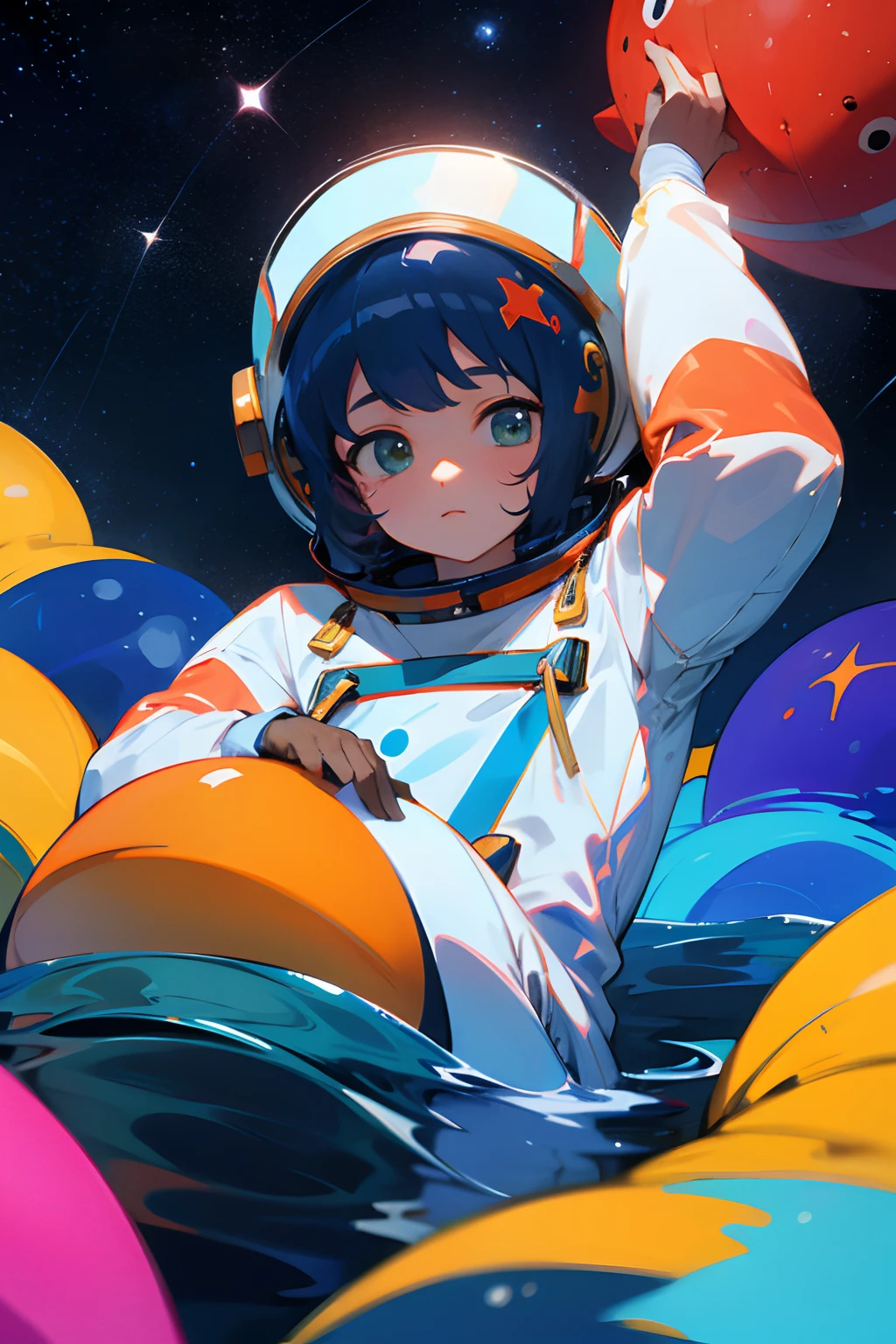 yxyfarbe， ((Kosmonaut))，im Wasser，Die Sterne sanken