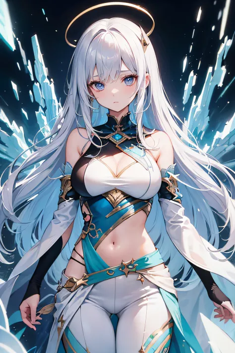 Character Name: Lyra

Appearance:
- Lyra has an otherworldly appearance with pale, almost porcelain-like skin, contrasting the emotionless world she inhabits.
- Her hair is a striking silver, cascading down to her waist in loose, ethereal waves.
- She poss...