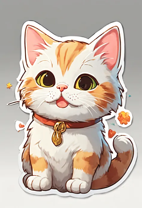 A cute cat sticker, stickers,