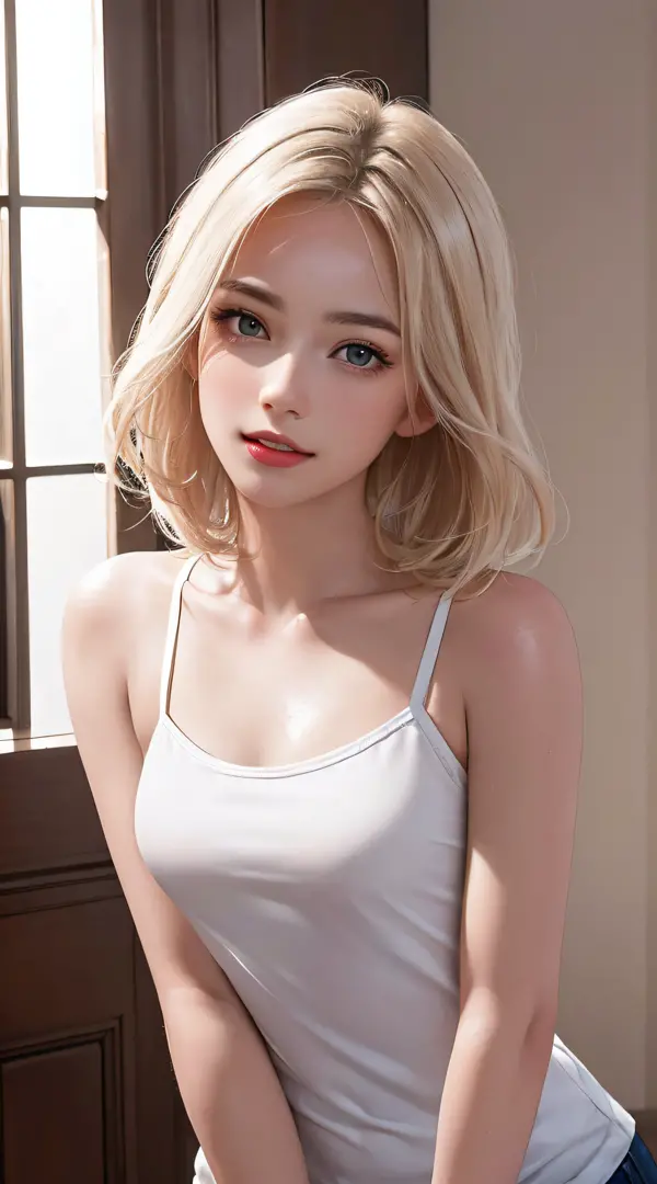 (8K, RAW Photos, of the highest quality, Masterpieces: 1.2), (Realistic, Photorealistic: 1.37), Highest Quality, Ultra High Resolution, focused eyes, light  leaks, Dynamic lighting, Slim and smooth skin, (Full body:1.3), (Soft Saturation: 1.6), (Fair skin:...