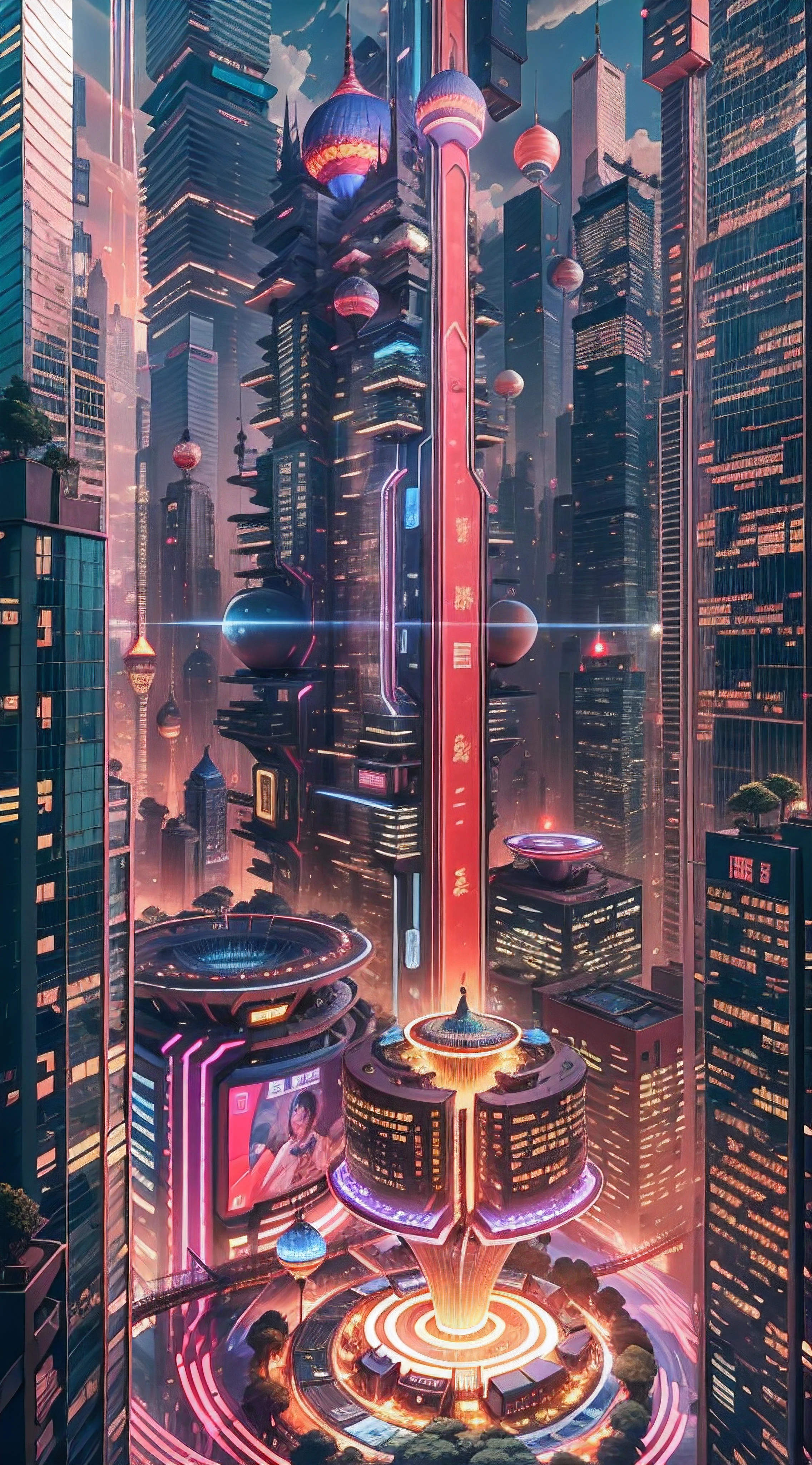 Adéntrate en una fascinante visión del futuro a través de cautivadoras imágenes futuristas de la ciudad de Shanghai.. El imponente rascacielos gigante está decorado con adornos dorados y un muro cortina de vidrio liso.，perforar el cielo, Las luces vibrantes de la ciudad que nunca duerme. En medio de un bullicioso paisaje urbano, Un edificio gigante icónico de alta tecnología, Sus maravillas arquitectónicas están realzadas con un estilo futurista.. La ciudad está llena de vida.，lleno de vida。，lleno de vida。，lleno de vida。，lleno de vida。，lleno de vida。，lleno de vida。，lleno de vida。，lleno de vida。，lleno de vida。，lleno de vida。，lleno de vida。，lleno de vida。，lleno de vida。，lleno de vida。，lleno de vida。，lleno de vida。，lleno de vida。，lleno de vida。，lleno de vida。，lleno de vida。，lleno de vida。，lleno de vida。，lleno de vida。，lleno de vida。，lleno de vida。，Lleno de riqueza。，Lleno de lujo。，Lleno de tecnología。。, La tecnología de vanguardia se combina a la perfección con el tejido urbano de lujo tradicional chino. Esta impresionante obra de arte., Usa Pixai para dar vida a potentes modelos de IA, Mostrar la creatividad ilimitada y las posibilidades de nuestra imaginación.. Experimenta el futuro del paisaje urbano en Pixai，Sumérgete en un mundo visionario del arte.