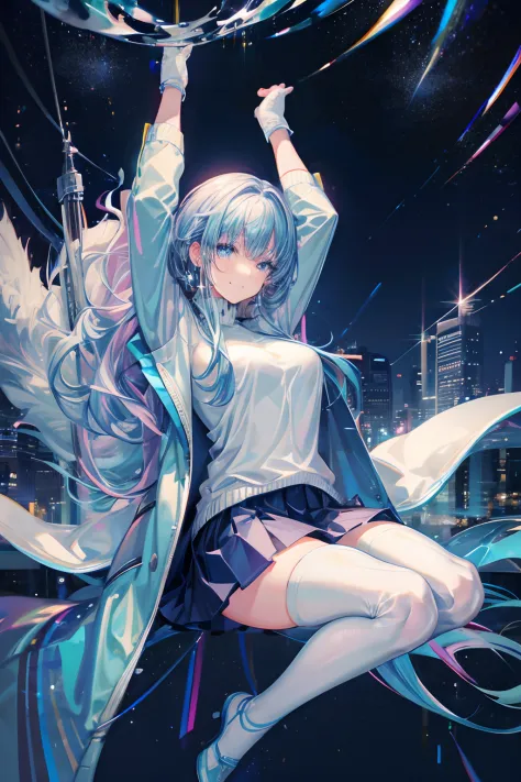 masterpiece, best quality, stars, night, sky, real, cityscape, huge_filesize, the wallpaper, girl,  yukkuri_shiteitte_the no, me...