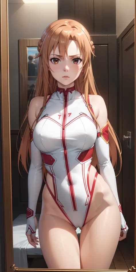 Hyper realistic super detailed sexy Asuna Yuuki, Very detailed, expressions faciales sexy, seductive facial expressions, [:(Face detail: 1.4): 0.4], 16K resolution, 4k resolution, dinamic lighting, High definition resolution, (hyper realistic: 1.4),(contra...