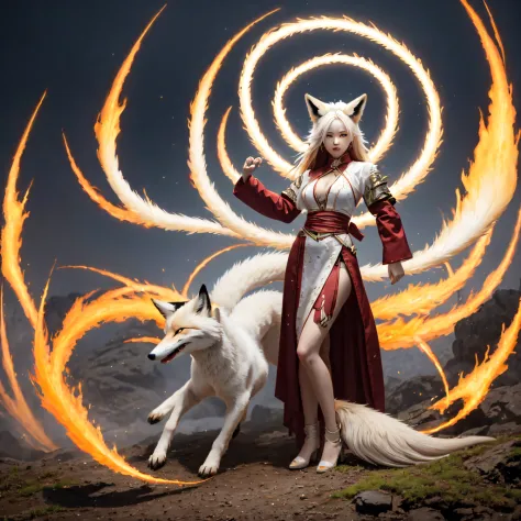 Nine-tailed fox 32K，Red and White Immortal Demon Realm, Chance encounter with Liu Hanshu, He saw in him his former self, It was ...