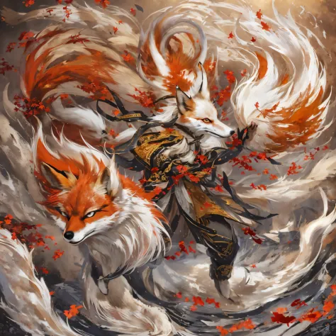 Nine-tailed fox 32K，Red and White Immortal Demon Realm, Chance encounter with Liu Hanshu, He saw in him his former self, It was ...