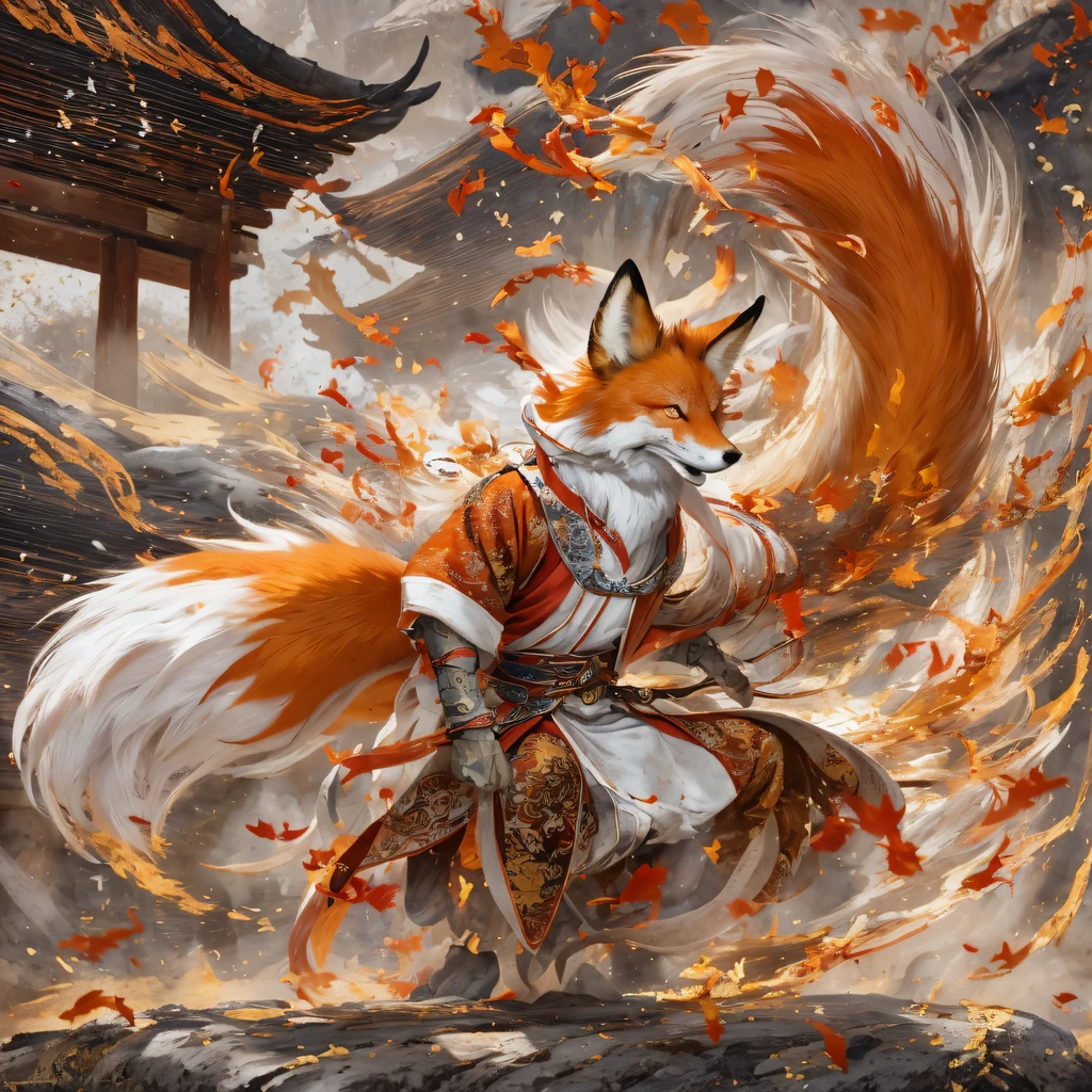 Nine-tailed fox 32 тыс.，Красно-белое Царство Бессмертных Демонов, Случайная встреча с Лю Ханьшу, Он увидел в нем прежнего себя, Было решено взять его в ученики., Научите его, как защитить себя, Но из-за тибетской звездной карты, Феникс и семья Лю、Секта Нефритового Меча налаживает отношения, Он начинается со смерти Лю Ханьшу., Цинь Юй встал на путь противостояния с сильным противником, усердно работать, Сделай себя сильнее, Придерживайтесь своего основного пути справедливости, （девятихвостая лиса）глаза полны гнева，Рыже-белая девятихвостая лиса сжала кулаки.，Бросаться，Нанесите смертельный удар противнику，полное тело, лесбиянка，Full body nine-tailed fox male mage 32 тыс.（Шедевр Каньон Ultra HD）ФэнХуан（каньоны）Поднимитесь по улицам， Место взрыва（девятихвостая лиса）， （драконы）， Разгневанная боевая стойка девятихвостой лисы， глядя на землю， Льняная бандана в стиле батик， Одежда с длинными рукавами и китайским красно-белым узором， Каньон красно-белая девятихвостая лисица（Абстрактный всплеск пропилена：1.2）красный Белый（реалистично：1.4），Черный цвет волос，Мука развевается，Радужный фон， Высокое разрешение， деталь， RAW-фотограф， острый ре， Фотопленка Nikon D850. Фотография Джеффриса Ли. 4 Камера Kodak Portra 400 F1..6 выстрелов, насыщенные цвета, ультрареалистичные яркие текстуры, Драматическое освещение, Тенденция Unreal Engine Art Station, Синестир 800，Красно-белый развевающийся туман,（（（Джунгли Каньон）））Раненые выстроились на улицах（ХОРОШО）Поднимитесь на вершину мастерства уличного кино в качестве изображения в реальном времени（tшедевр，к HD，гипер HD，32 тыс.） （Льняной шарф батик）， Боевая поза， глядя на землю， Льняная бандана， Одежда с длинными рукавами и рисунком китайской девятихвостой лисы， Утренняя девятихвостая лиса（Абстрактная гуашь：1.2）， Темные облака молния фон，окропление