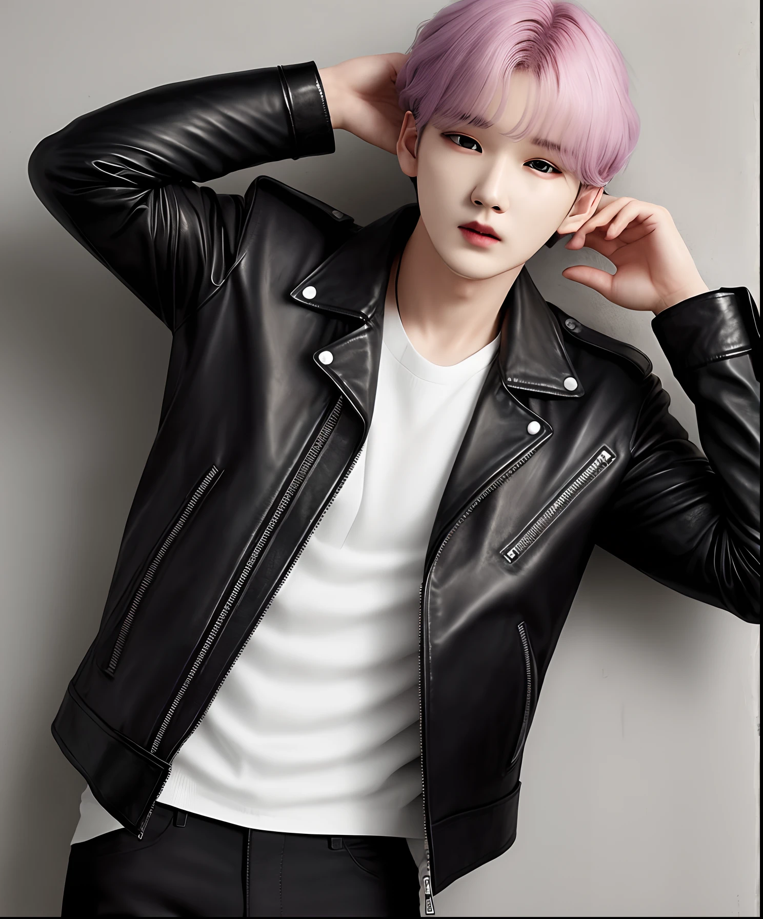 Min yoongi hot sale leather jacket