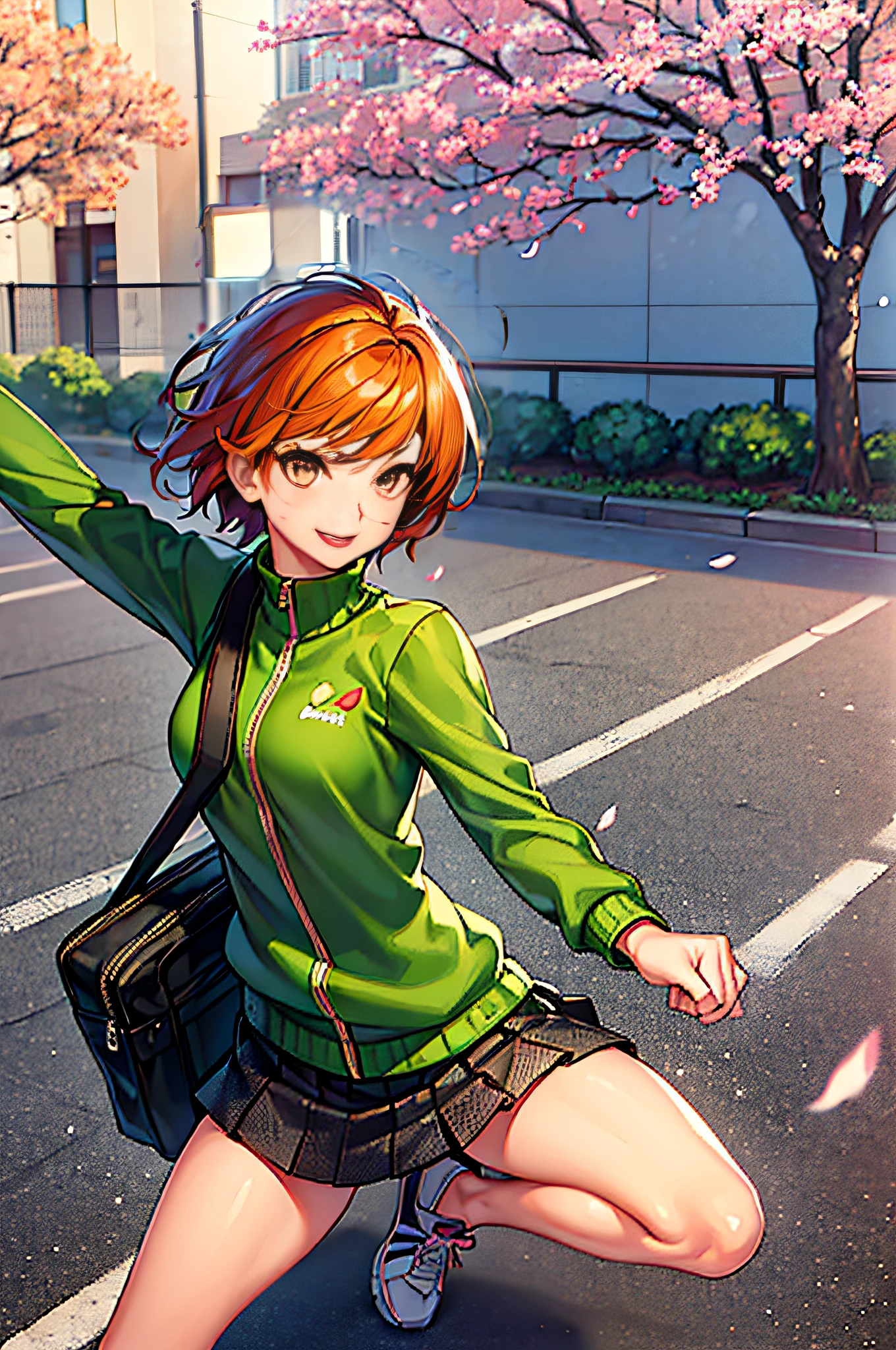 (best quality,4k,8k,highres,masterpiece:1.2),ultra-detailed,realistic,orange hair,short hair,vivid colors,subtle background,sharp focus, subtle lighting.