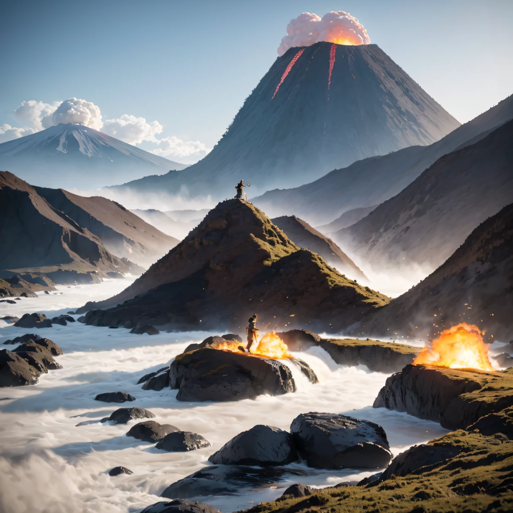 火山爆发，飞进童话世界, 与刘汉舒偶遇, 他从他身上看到了昔日的自己, 决定收他为徒, 教他如何保护自己, 但由于西藏星图, 他与刘家和玉剑派建立了关系, 影片以刘汉述之死开场, 秦羽踏上了与强敌对抗的道路, 努力工作, 让自己变得更强大, 坚守自己内心的正义之路, 我也想保护我关心的人, 三兄弟起飞, 并踏上了寻找好兄弟的漫长旅程, Qin Yu, 小黑和侯费在哪（火山）爬上街道（后期火山）眼睛里充满愤怒，他握紧拳头，冲上去，对你的对手造成致命一击，全身同性恋，全身男法师 32K（杰作峡谷 超高清）飘逸的黑长发，营地大小，盛开， 伤员在街上排成一排（Volcanic 峡谷）爬上街道， 爆炸现场（盖特火谷）， （亚麻蜡染围巾）， 愤怒的战斗姿态， 看着地面， 蜡染亚麻头巾， 蟒纹长袖上衣， 峡谷（抽象丙烯飞溅：1.2）， 乌云闪电背景，Sprinkled with gold 火山（现实地：1.4），黑色头发，面粉飘扬，彩虹背景， 高分辨率， 细节， RAW 照片， 夏普再保险， 尼康 D850 胶片库存照片，作者 Jefferies Lee 4 柯达 Portra 400 相机 F1.6 枪, 丰富的色彩, 超逼真的纹理, 戏剧灯光, 虚幻引擎艺术站趋势, 西奈斯特800，火山黑,（（（火山谷）））伤员在街上排成一排（山谷火山）爬上街头电影大师实时画质