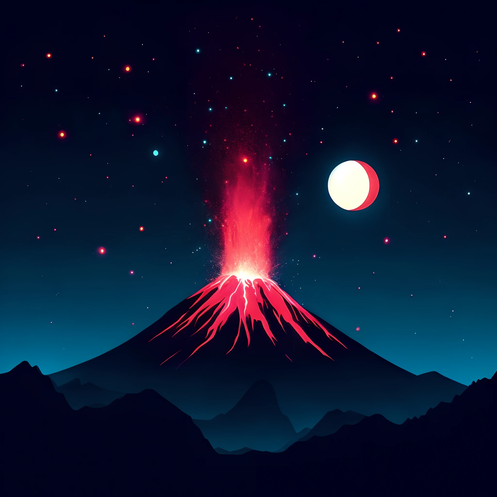 Free to Use] Volcano - Mobile Background by RedPandaPawss on DeviantArt