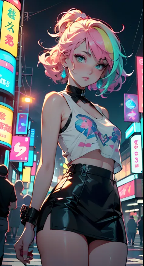 (((1girl))),((extremely cute and beautiful green curly-haired anime girl walking down the street)),(Masterfully crafted Glow, lens flare), (ultra-detailed), hyper details, (delicate detailed), (intricate details), (cinematic light, best quality Backlights)...