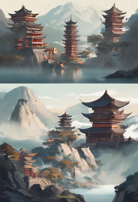 ((Modern horror art, 4K picture quality, Chinese style, masterpiece ...