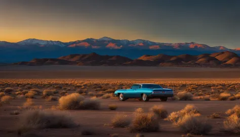 paisaje del desierto de Nevada Area 51 en EEUU, where you can see mountains and night sky