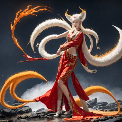 Nine-tailed fox 32K，Red and White Immortal Demon Realm, Chance encounter with Liu Hanshu, He saw in him his former self, It was ...