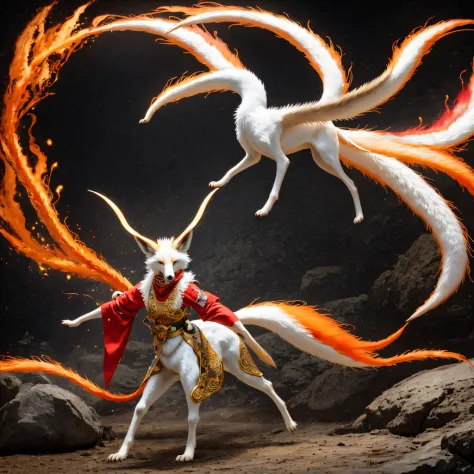 Nine-tailed fox 32K，Red and White Immortal Demon Realm, Chance encounter with Liu Hanshu, He saw in him his former self, It was ...