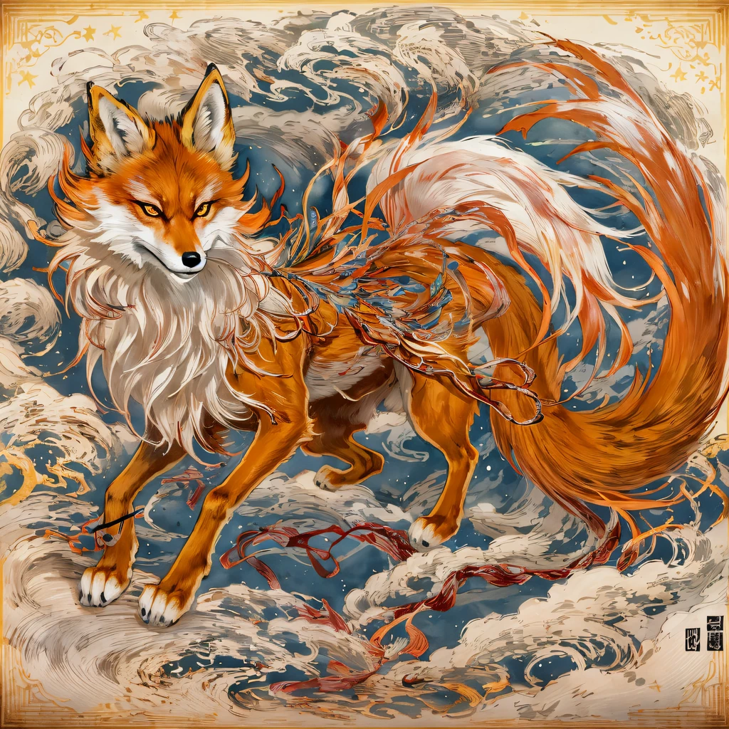 Nine-tailed fox 32K，Red and White Immortal Demon Realm, Chance encounter with Liu Hanshu, He saw in him his former self, It was decided to take him as an apprentice, Teach him how to protect himself, But because of the Tibetan star map, Phoenix and the Liu family、The Jade Sword Sect establishes relationships, It opens with the death of Liu Hanshu, Qin Yu embarked on the road of confrontation with a strong enemy, Working hard, Make yourself stronger, Stick to your own core path of justice, （nine tail fox）eyes filled with angry，The red and white nine-tailed fox clenched its fists，Rush up，Deliver a fatal blow to your opponent，full bodyesbian，Full body nine-tailed fox male mage 32K（Masterpiece Canyon Ultra HD）fenghuang（canyons）Climb the streets， The scene of the explosion（nine tail fox）， （Dragons）， The nine-tailed fox's angry fighting stance， looking at the ground， Batik linen bandana， Chinese red and white pattern long-sleeved garment， Canyon red and white nine-tailed fox（Abstract propylene splash：1.2）Red White（realisticlying：1.4），Black color hair，Flour fluttering，rainbow background， A high resolution， the detail， RAW photogr， Sharp Re， Nikon D850 Film Stock Photo by Jefferies Lee 4 Kodak Portra 400 Camera F1.6 shots, Rich colors, ultra-realistic vivid textures, Dramatic lighting, Unreal Engine Art Station Trend, cinestir 800，Red and white fluttering mist,（（（Jungle Canyon）））The wounded lined up in the streets（vale）Climb the streets，Movie master real-time image quality（tmasterpiece，k hd，hyper HD，32K） （Linen batik scarf）， Combat posture， looking at the ground， Linen bandana， Chinese nine-tailed fox pattern long-sleeved garment， Morning nine-tailed fox（Abstract gouache splash：1.2）， Dark clouds lightning background，sprinkling