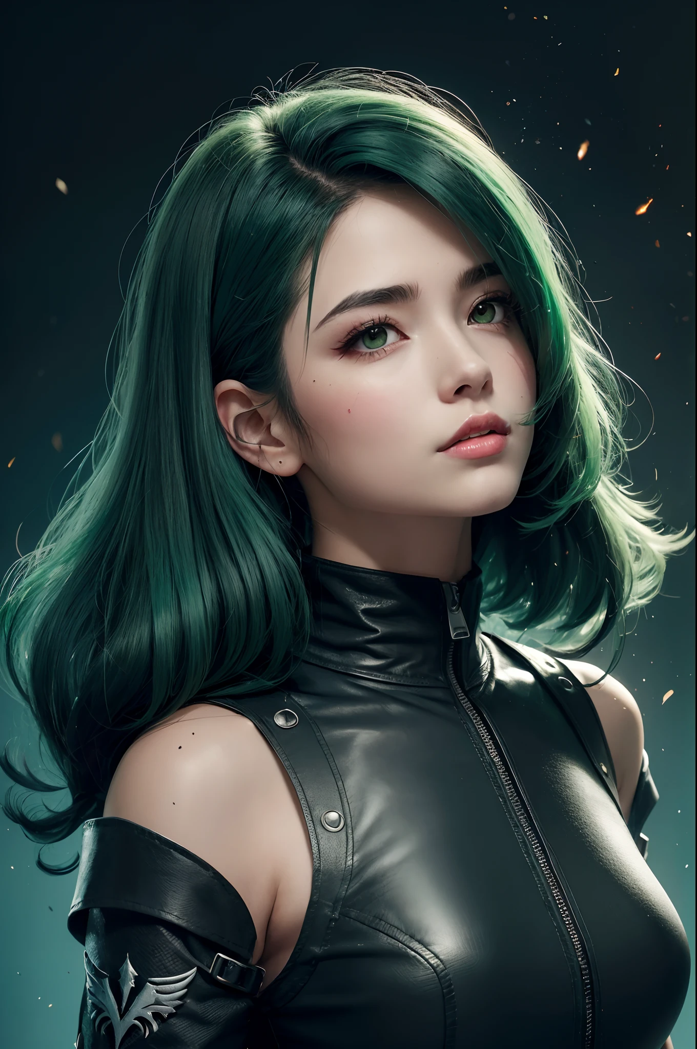 Beautiful young Japanese woman, extremely detailed, bodysuit, gloves, beltt, thigh boots, (ValorantViper:1.2), bodysuit, gloves, beltt, thigh boots, Respirator, looking at the viewer, method, portrait, foreground, green, Slender, (Combat ready stance), (tactical gear), (solo character), (gaming theme:1.5), short hair, green, (black hair), (Military equipment), (gas mask:0.4), (green venenoso:1.2), (shiny effects),