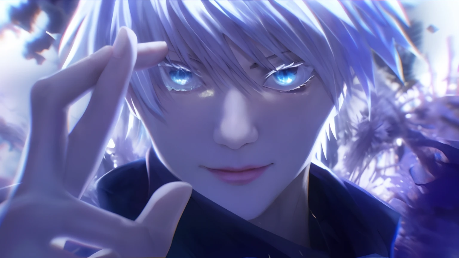 cara de anime com olhos azuis e cabelos brancos segurando a mão para cima, Kaneki Ken, Ken Kaneki, cara de anime alto com olhos azuis, Ghoul de Tóquio, 2b, 2b, olhos brancos brilhantes, olhos azuis gelados, ufotable, killua zoldyck, foto do perfil 1024px, kaworu nagisa
