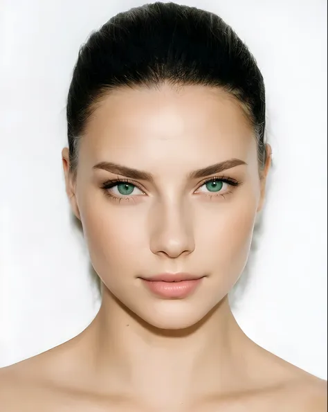 A close up of a woman adriana lima, perfect face model, with symmetrical  facial - SeaArt AI