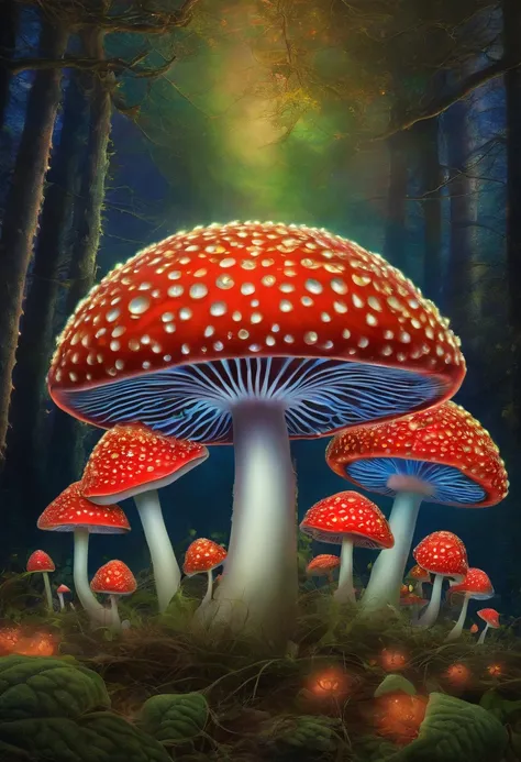 one fly agaric, Alex Gray hologram, psychedelic art, psychedelic ...