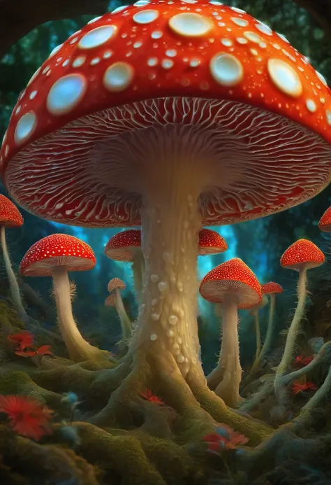 one fly agaric, Alex Gray hologram, psychedelic art, psychedelic ...