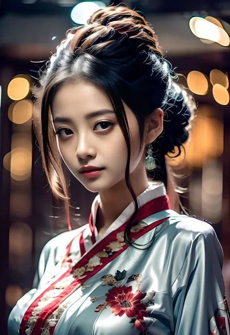 best quality, masterpiece, highres, wuxia 1girl, china dress, super Beautiful face, super beautiful eye, super beautiful hair