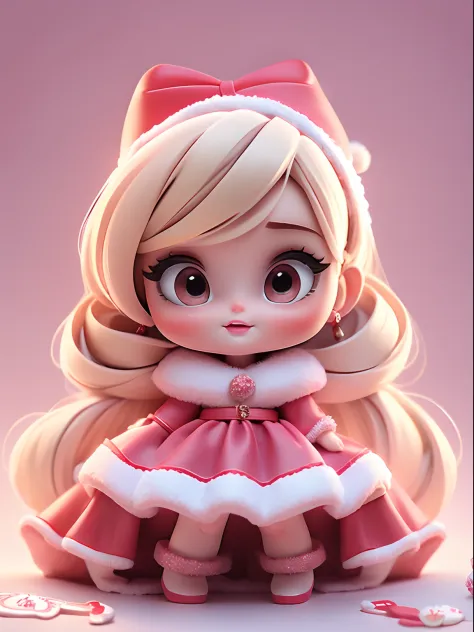 baby girl cute chibi christmas mood, tema natal, linda, barbie