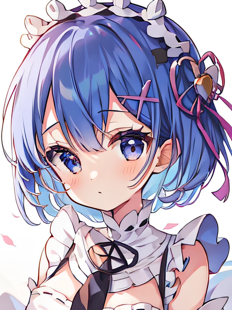 Anime girl with blue hair and a white shirt and black skirt - SeaArt AI