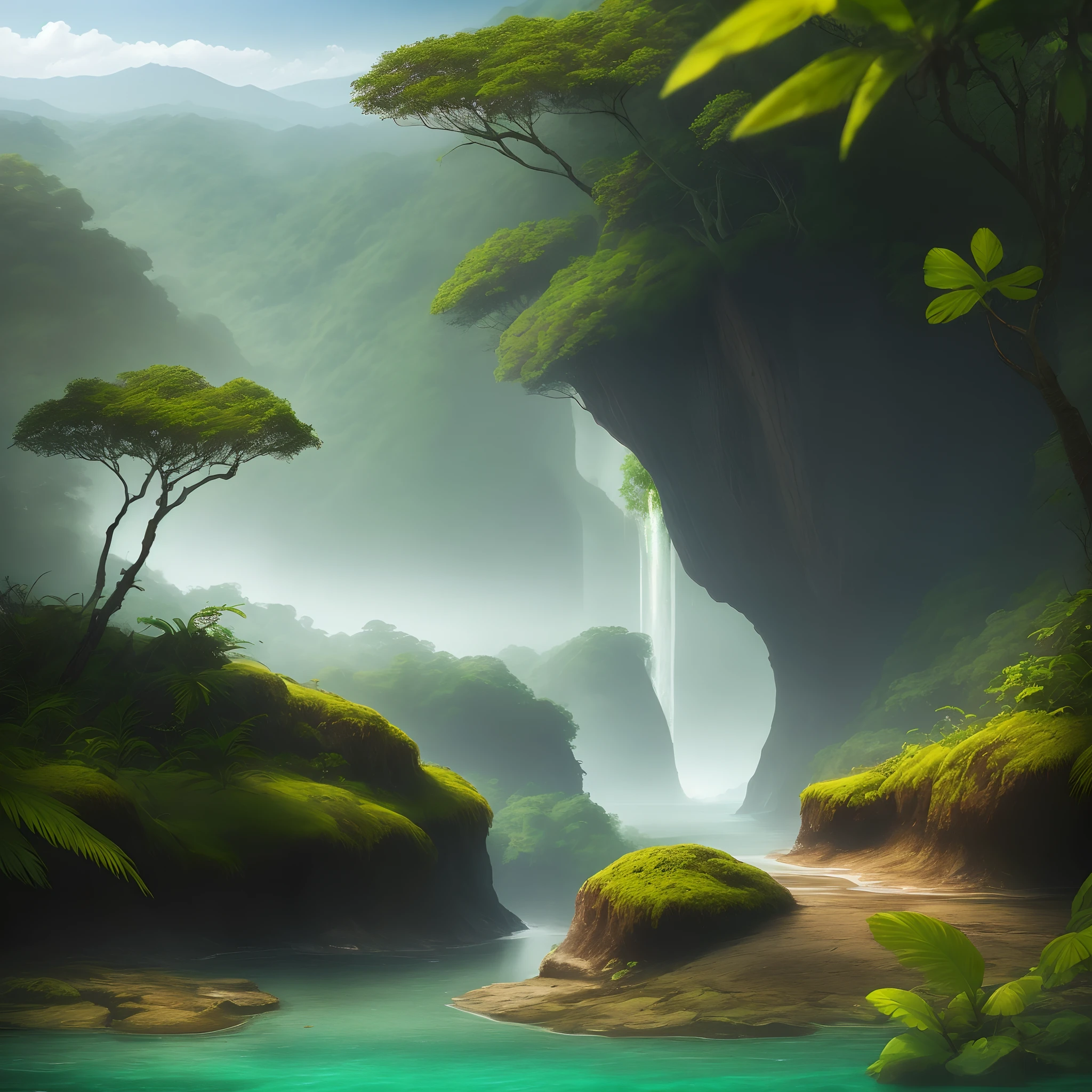 The view of a rainforest, on i - SeaArt AI