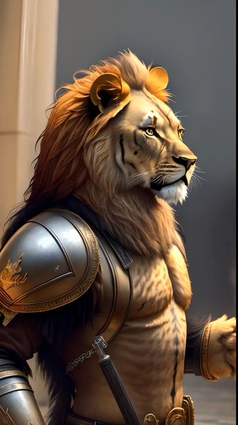 Animalrizz   ((lions)) 10, masterpiece, highres, Absurd,photorealistic portrait, Parley_armature, Tiger in Armor ,Wear Parley_armature, Massive futuristic armor, running, move, Rocket propulsion,((from the side))