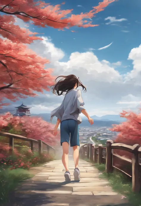 jogging，Japanese anime works《Strong winds blowing》，Wallpapers，