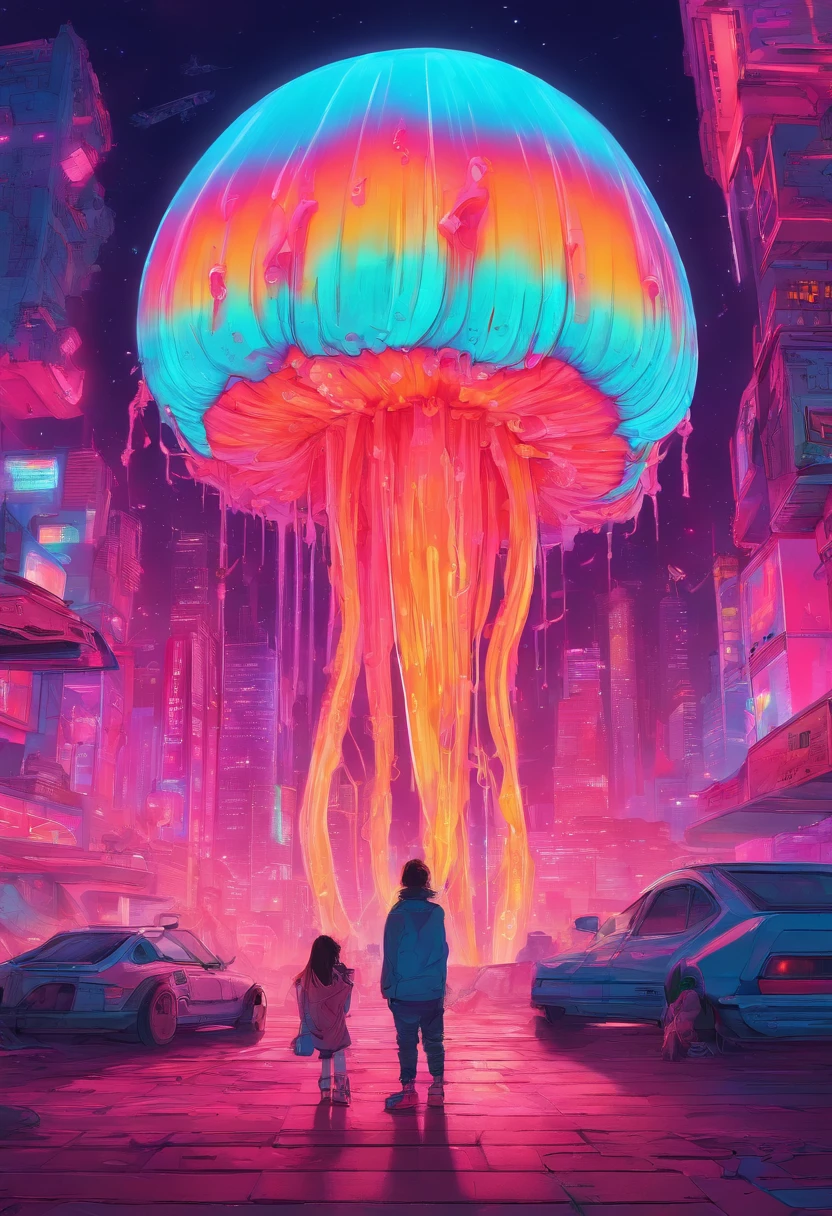 Happy Jellyfish and Friends Monnimo - Illustrations ART street