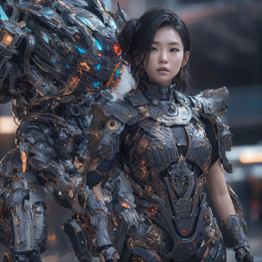 Mecha Female CG Giant Secret Realm，Asian woman poses in colorful futuristic matte armor, Realistic secret mech girl rendering, detailed face of a asian girl, Reality in the secret world, Smooth CG art, Realistic. cheng yi, Realistic secret style, A lovely secret rendering, Rendu portrait 8k, Render character art 8 K, Realistic portrait of a mecha woman， （Linen batik scarf）， Angry fighting stance， looking at the ground， Batik linen bandana， Mecha Female Secret Realm（Abstract propylene splash：1.2）， Dark clouds lightning background，ruins（realisticlying：1.4），Black color hair，Flour fluttering，Telephoto lens high， A high resolution， the detail， RAW photogr， Sharp Re， Nikon D850 Film Stock Photo by Jefferies Lee 4 Kodak Portra 400 Camera F1.6 shots, Rich colors, ultra-realistic vivid textures, Dramatic lighting，8K quality, Girls，Backstreets， Dark clouds lightning background（realisticlying：1.4），Black color hair，Uncharted， RAW photogr， Sharp Re， Nikon D850 Film Stock Photo by Jefferies Lee 4 Kodak Portra 400 Camera F1.6 shots, Rich colors, ultra-realistic vivid textures, Drama light film CG agency，Tropical canyon battle scene、Mecha woman、Faraway view、intense battles、high detal、masuter piece、NSFW，Mecha Woman Doomsday Ruins（Uncharted）Climb the streets（Armageddon）eyes filled with angry，Clenched his fists