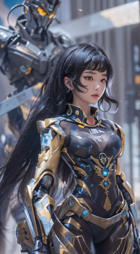 ((ultra real detailed.mecha-girl) (Masterpiece, Top quality, Best quality, offcial art, Beauty and aesthetics: 1.2), Very detail...