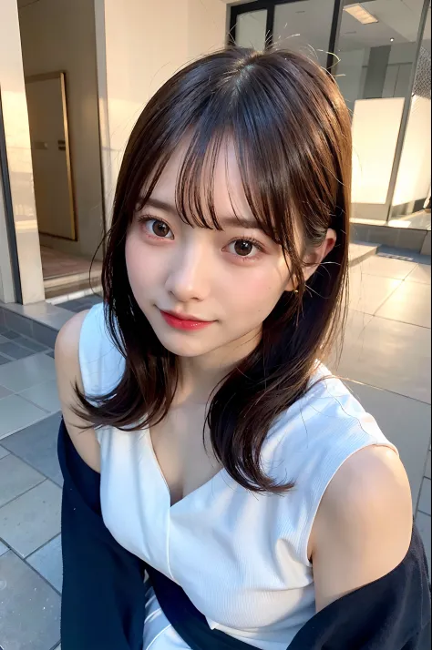 A beautiful woman with a gentle and charming Japanese spirit, half body  photo, delicate and sexy clavicle, Attractive plump face, double eyelid -  SeaArt AI