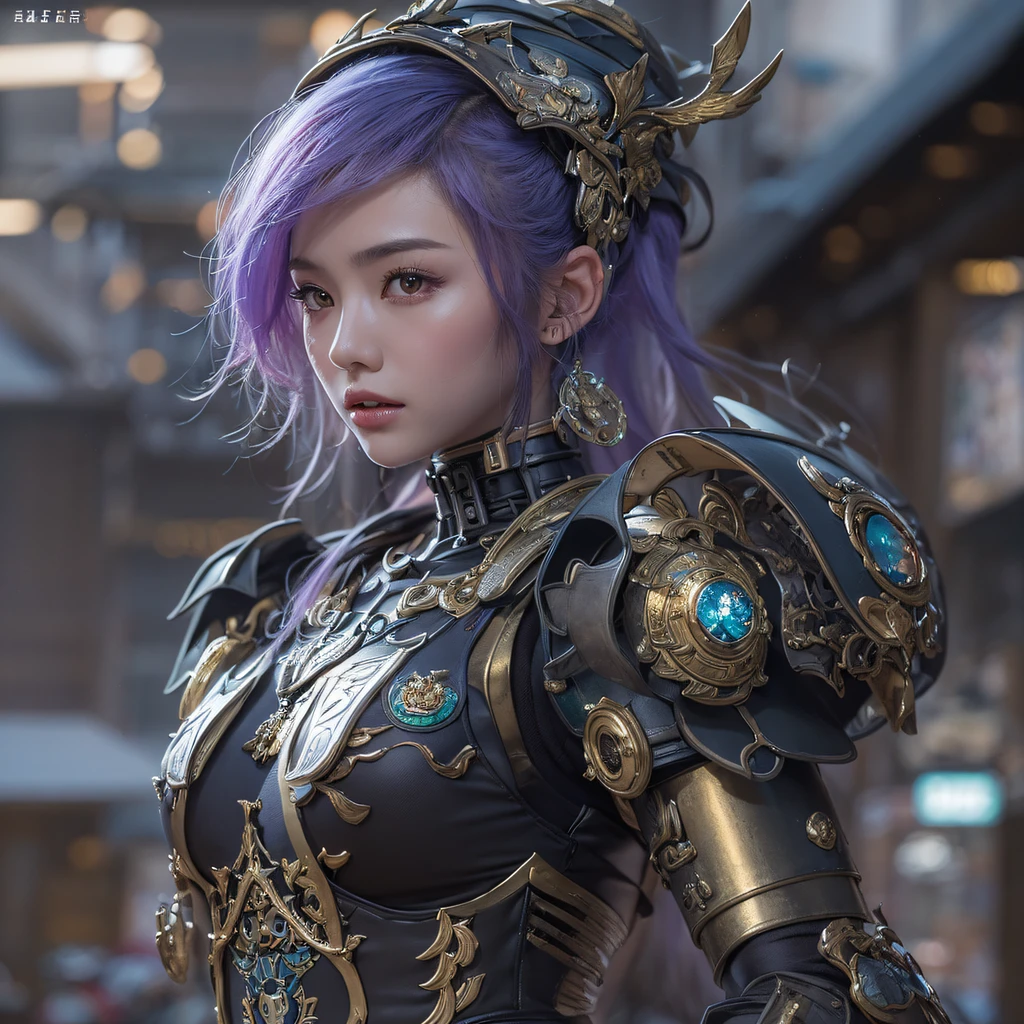 cg ，Ensemble complet orange clair de mechs épais，géant，, réaliste secret girl rendering, visage détaillé d&#39;une fille asiatique, La réalité dans le monde secret, Smooth cg art, réaliste. cheng yi, réaliste secret style, Un joli rendu secret, 8k portrait rendering, Rendu de l&#39;art des personnages 8 K, portrait réaliste kawaii，Plastron en poils de lapin blanc damassé noir doré，Diamants rose fuchsia, protège-tibias en tulle bordeaux et diamants((ultra réel détaillé.mecha-fille)Costume en coton vison mech，Épaulières en fil d&#39;or en plumes bleu vif et blanches，Shimoo Fire Tiger Femelle Taoïste，Feu arrière，Tatoué avec，Ratio de génie，Texture silicone，Cheveux courts violet vif，modélisation 3D，4K,8k,16K lisse (chef-d&#39;œuvre, Qualité supérieure, meilleure qualité, art officiel, beauté et esthétique: 1.2), Très détaillé, coloré, le plus détaillé, branches,mecha-fille, （Mards）mecha-fille（canyons）， （Lin Future Mecha Girl）， Position de combat en colère， en regardant le sol， Bandana en lin batik， Vêtement à manches longues à motif grue，Mecha Maiden Canyon（Éclaboussure abstraite de propylène：1.2）， Fond de foudre de nuages sombres，Saupoudrer de poudre de mech girl dorée（de manière réaliste：1.4），Cheveux de couleur noire，Farine flottant，fond arc en ciel， Une haute résolution， le détail， Photo RAW， Sharp Re， Nikon D850 Film Photo de Jefferies Lee 4 Appareil photo Kodak Portra 400 F1.6 coups, couleurs riches, textures vives ultra réalistes, éclairage dramatique, Tendance de la station artistique Unreal Engine, Cinestir 800，cheveux noirs flottants,（（（Fille mécanique rouge et blanche）））