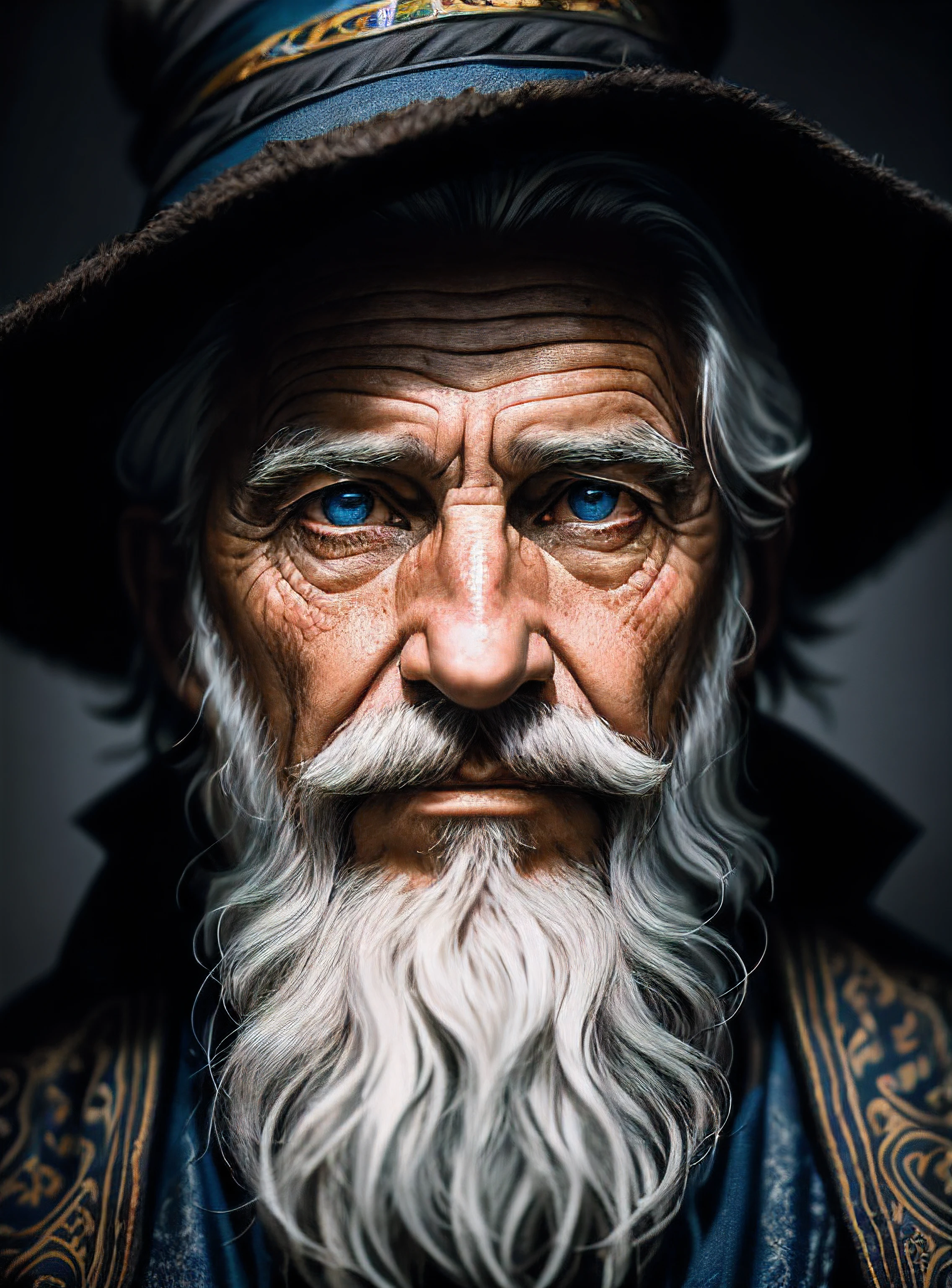 An old man with a long beard and a hat - SeaArt AI