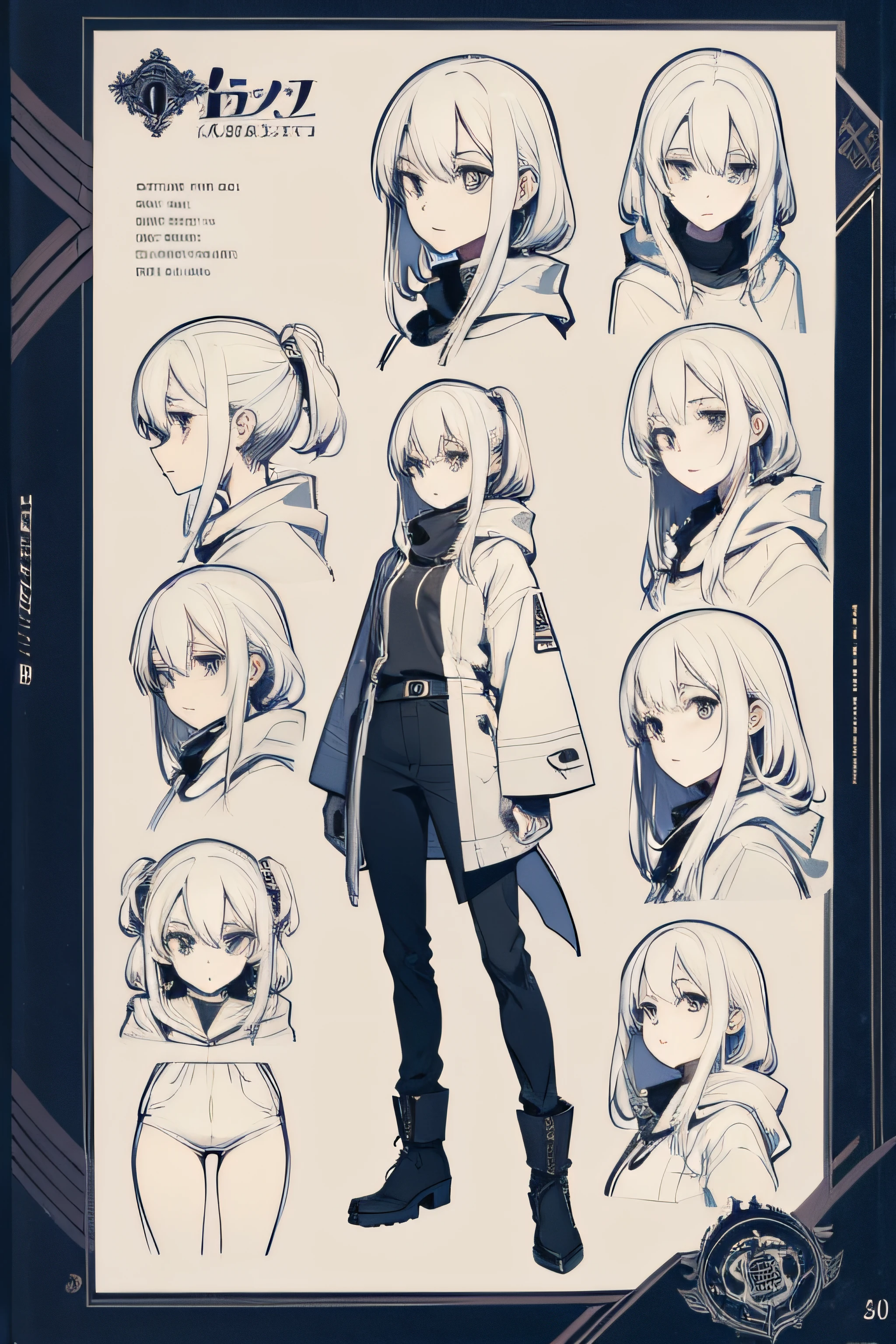 line-art, art book, character sheet - SeaArt AI