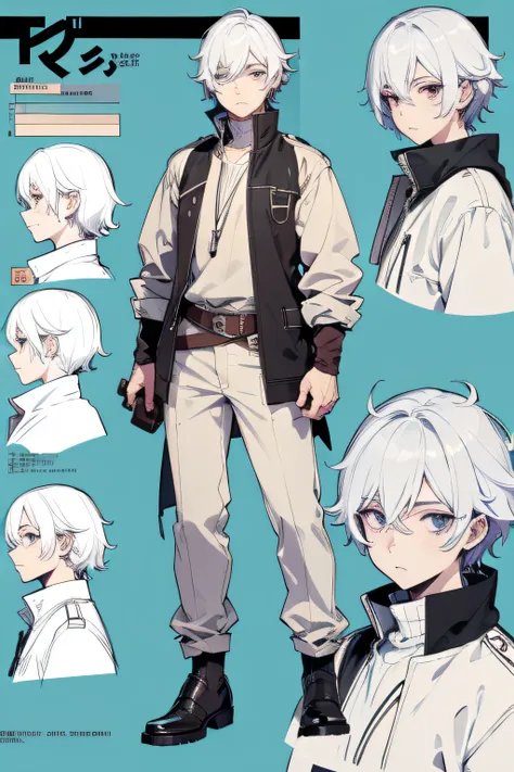 line-art, art book, character sheet - SeaArt AI