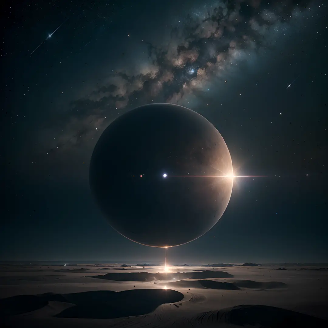 This journey of a star's birth begins in the tranquil expanse of the cosmos, Where the dust and cosmic gases, mainly hydrogen and helium, begin to pile up.