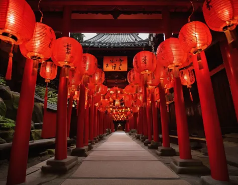 kyoto　shrines　natta　paper lanterns　youkai
