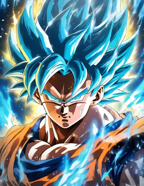 Realistic Super Saiyan Goku - Capitão RGB - Digital Art, Fantasy