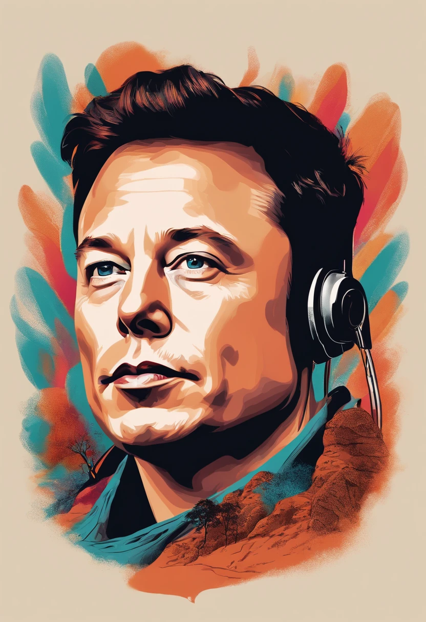 create an image of elon musk with the physiognomy and characteristics of the african people and sitting on a rock