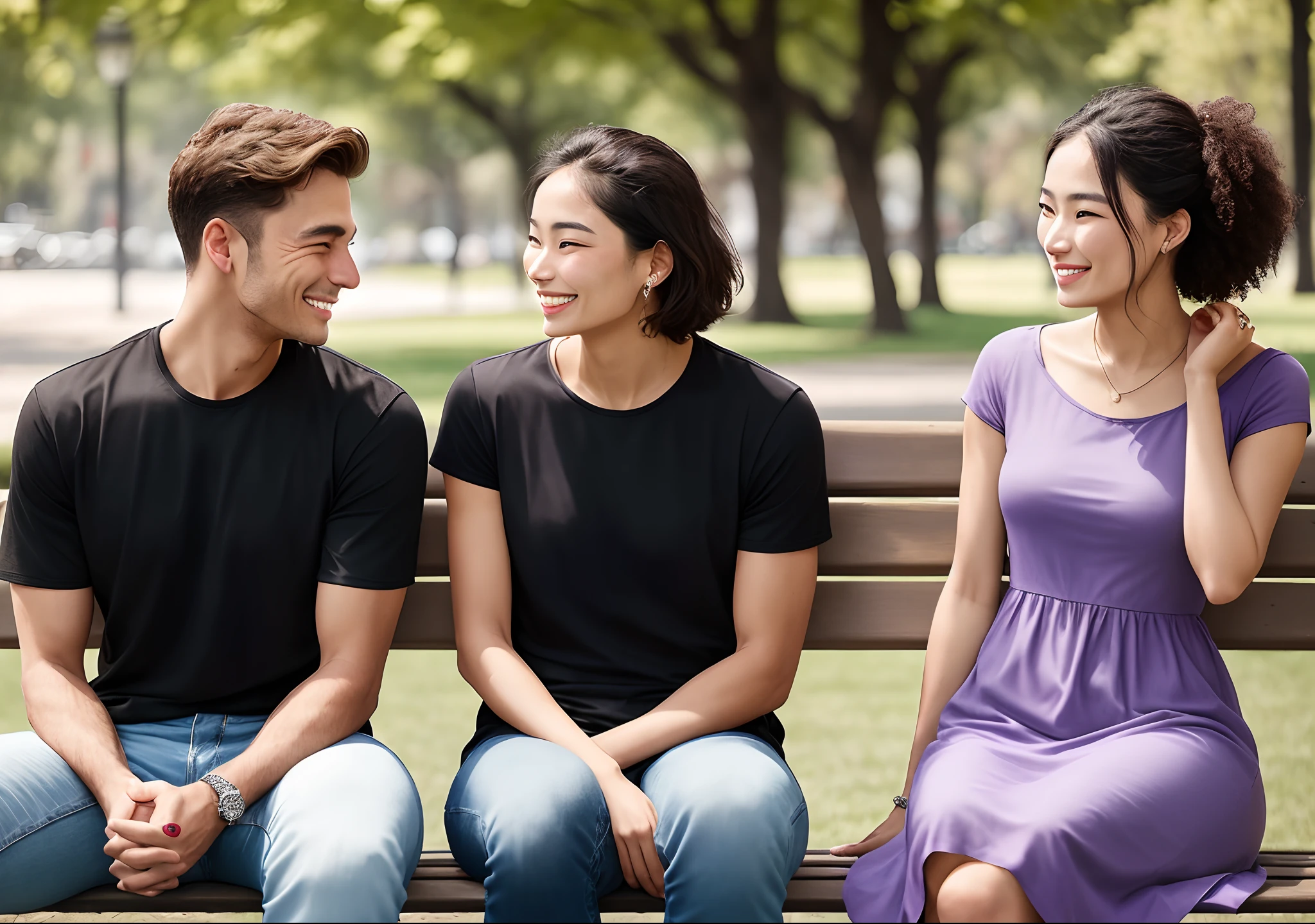 Hombre vestido con camiseta negra y una