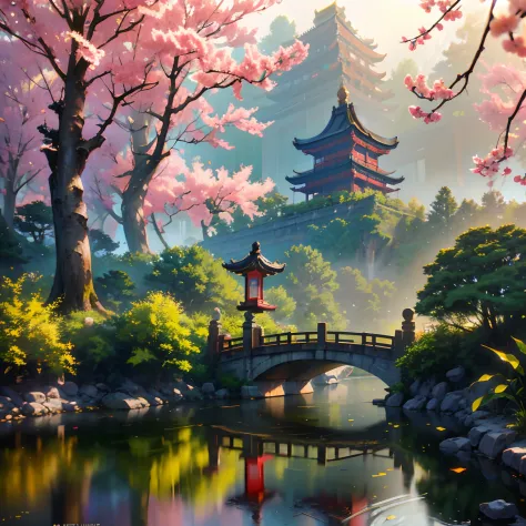 masterpiece, best quality, high quality, extremely detailed cg unity 8k wallpaper, hangzhou pagoda with ancient chinese aestheti...