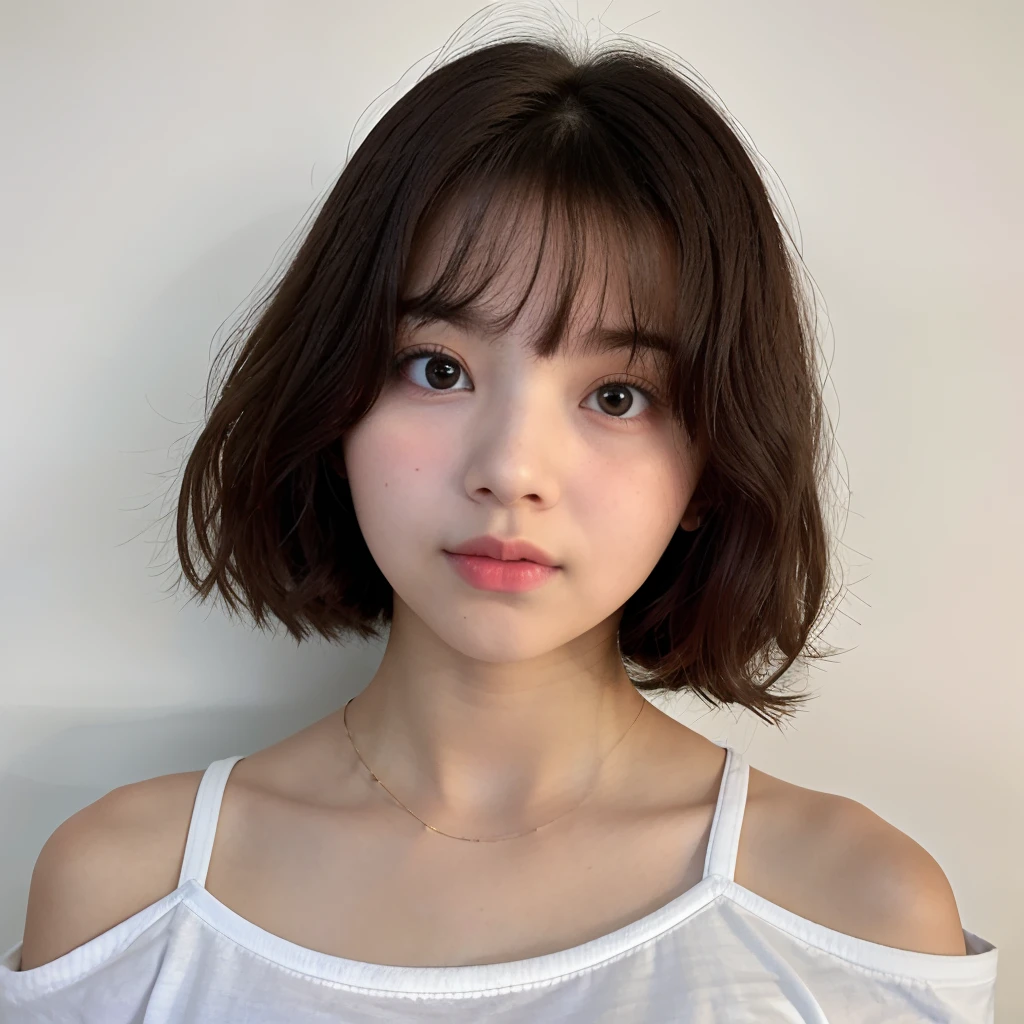 Teenage Girl,Abundant volume in the head, cute expression