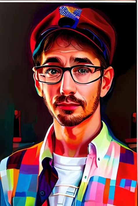 there is a man wearing a hat and glasses and a shirt, realistic portrait photo, high quality portrait, photorealistic portrait, photo realistic portrait, photo-realistic face, nerdy man character portrait, inspired by Dietmar Damerau, detailed portrait, ph...