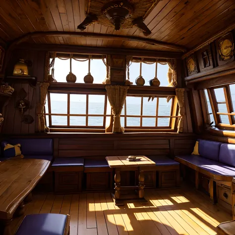 Pirate Ship Interior - SeaArt AI