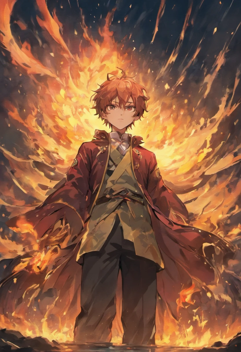 A brooding and mysterious man with a tragic past. He possesses incredible control over the element of fire but keeps it hidden from the world. anime poses relaxing